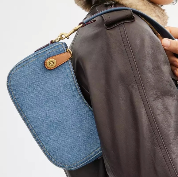 NWT❤️ Coach Swinger 20 Denim B4/Indigo CR553 Shoulder Bag - Picture 6 of 7